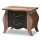 Baxton Studio Romilly Black and Oak-Finished Wood 2-Drawer Nightstand 146-8175 - alternate 1